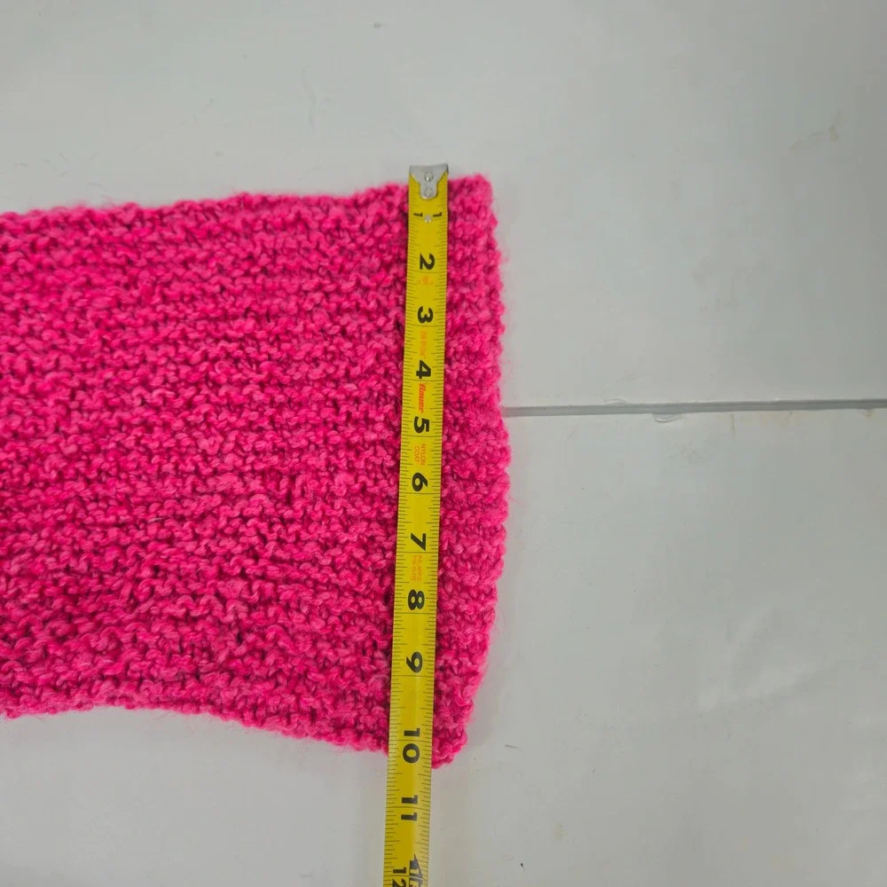 Handmade Soft Chunky Knit Slouchy Beanie Hat Bright Pink Unisex ‎ Crochet